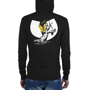 Official Hell Razah Music Inc Cherub with Mic Heaven Razah Merch Unisex Zip Hoodie Graphics by SmuveMassBeatz
