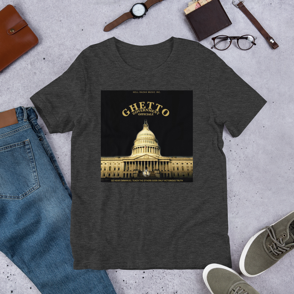 Ghetto Gov't Officialz Heaven Razah / Hell Razah Music Official Merch Designer Tee Short-Sleeve Unisex T-Shirt artwork by Ron Degiar