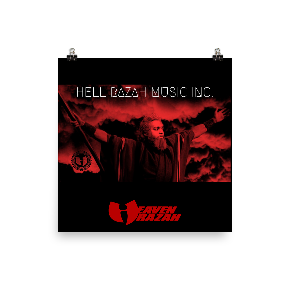 Hell Razah Music Inc Red Logo Official Merchandise Photo paper poster