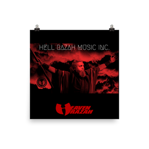 Hell Razah Music Inc Red Logo Official Merchandise Photo paper poster