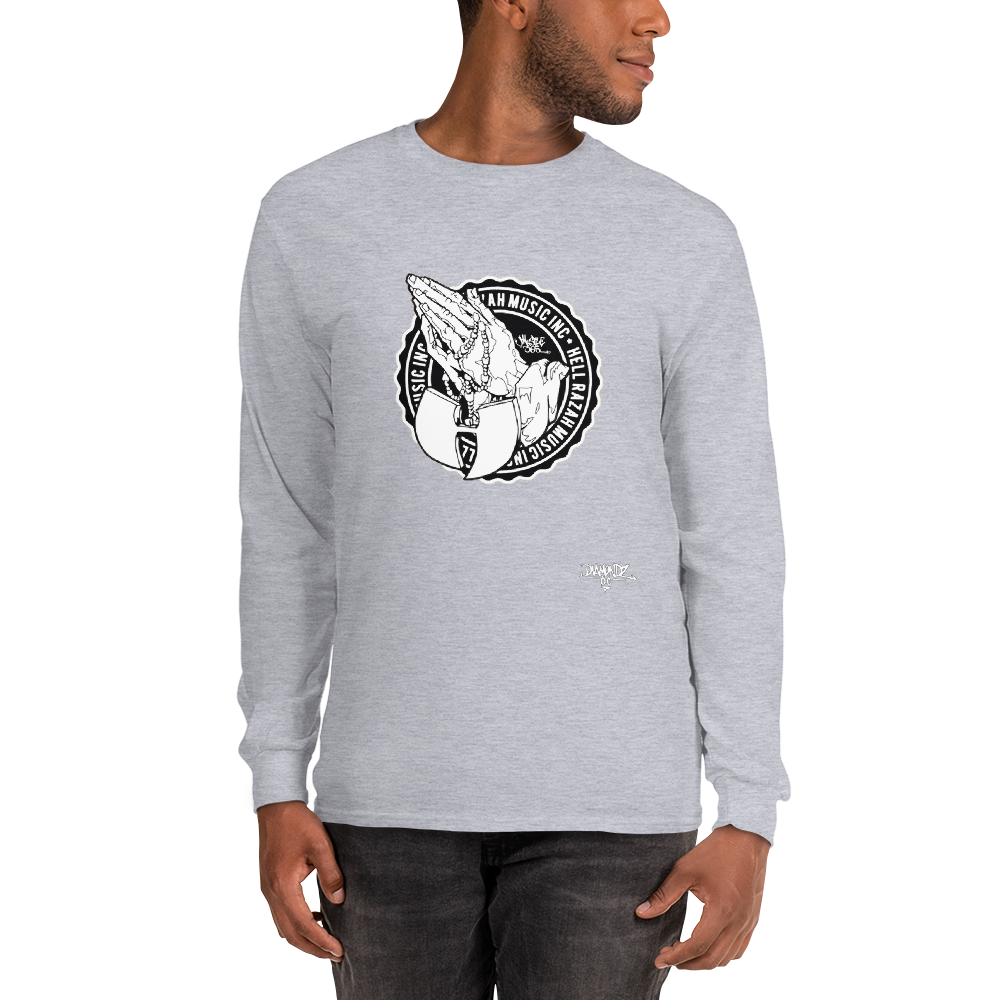 HRMI Praying Beads Fall 19 HellRazah Music Inc Designer Long Sleeve T-Shirt HeavenRazah Merch Graphics by iHustle365