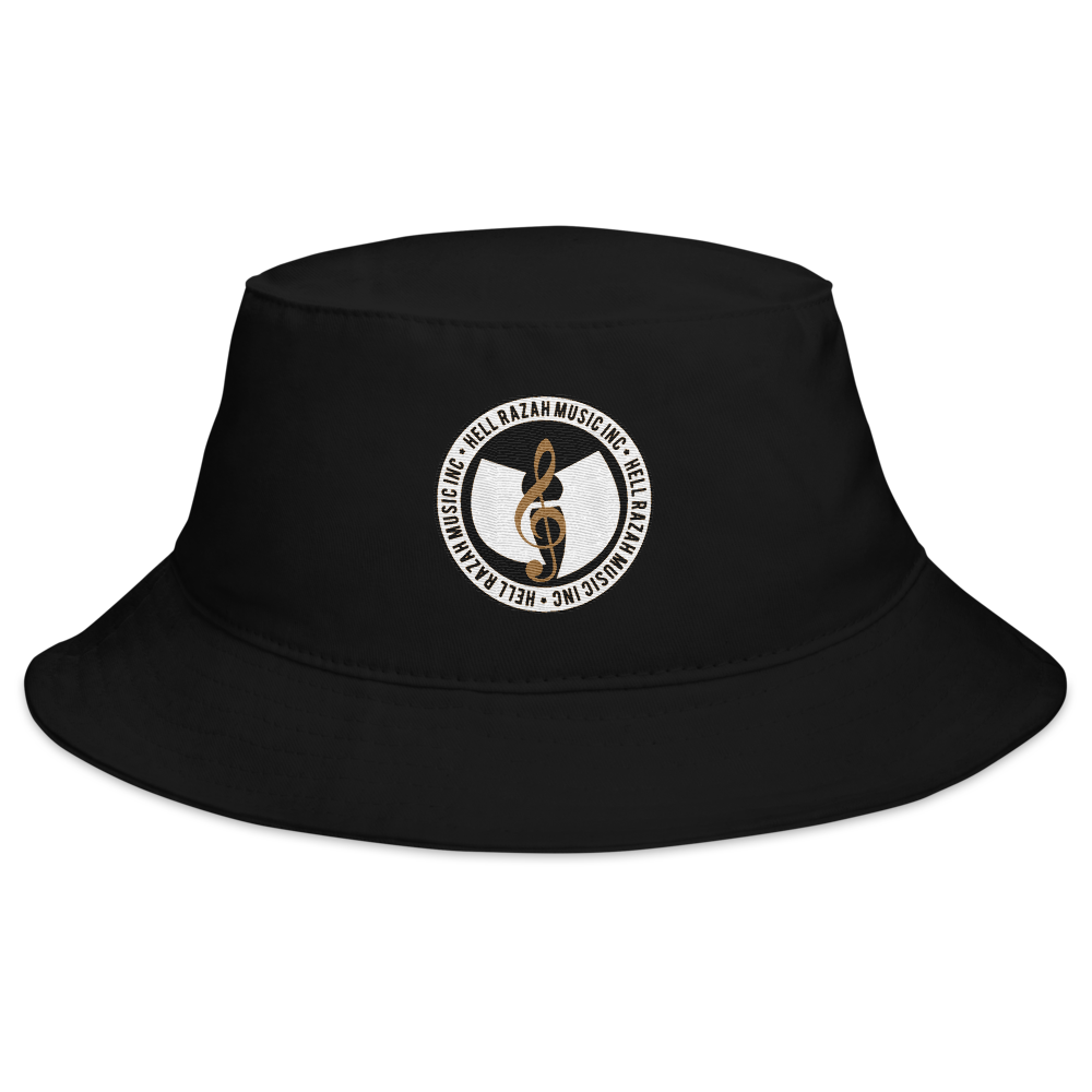 Official Hell Razah Music Inc. Gold Note Logo Designer Old School Bucket Hat Heaven Razah Merch