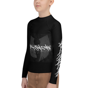 Official HellRazah Music Inc. Skateboarding Tagger Style Athletic Unisex Youth Rash Guard HeavenRazah Merch Graphics by Sly Ski Original