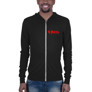Official Hell Razah Music Inc. / Heaven Razah Red Bandana Unisex Zip Hoodie Graphics by Cuban Pete CS75 Designs