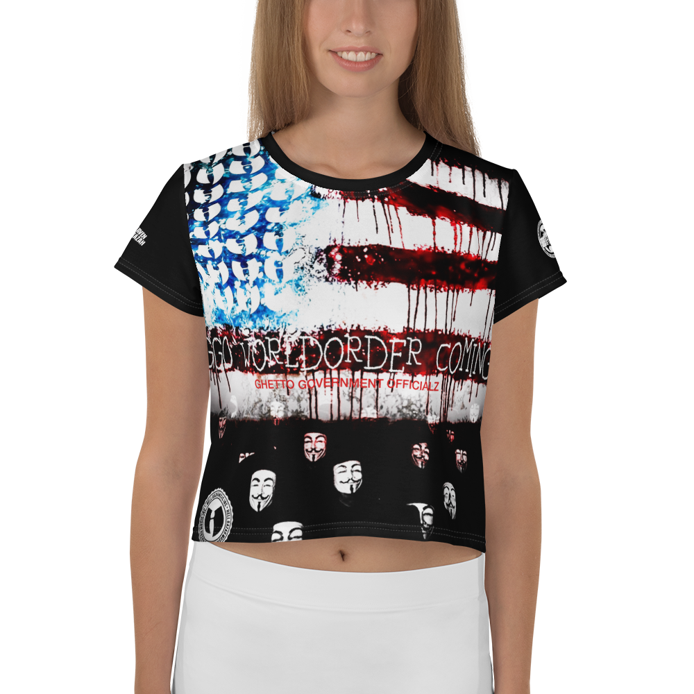 Official Hell Razah GGO Coming - Anonymous Heaven Razah Designer Sublimated Crop Tee