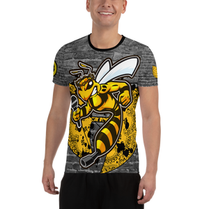 Official Heaven Razah Killer Bee Logo SU19 Release Sublimated Designer Men's Athletic T-shirt Hell Razah Music Inc Bee by Culture Freedom