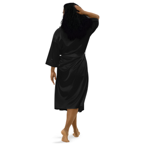 HRMI HellRazah Music Inc. Embroidered Logo Satin Robe