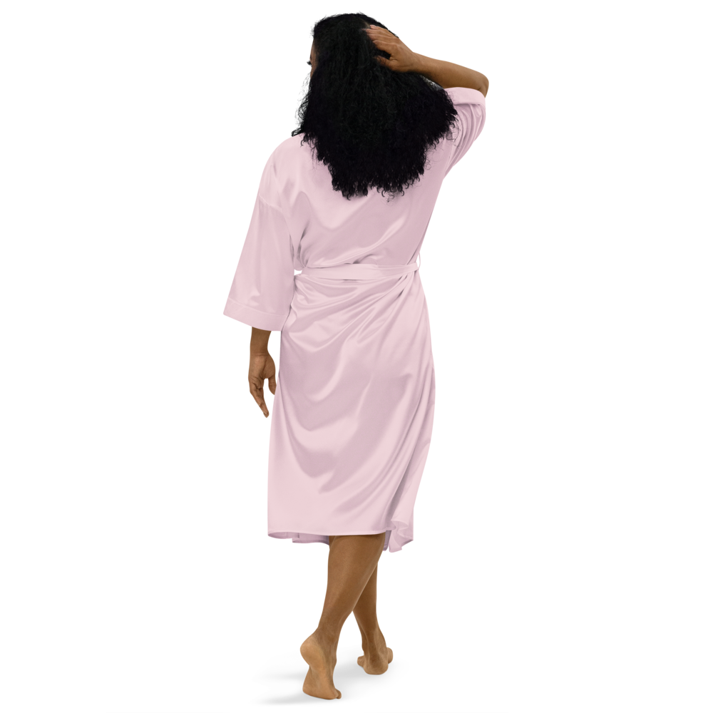HRMI HellRazah Music Inc. Embroidered Logo Satin Robe