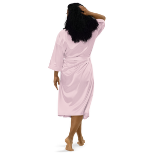 HRMI HellRazah Music Inc. Embroidered Logo Satin Robe