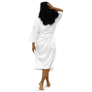 HRMI HellRazah Music Inc. Embroidered Logo Satin Robe
