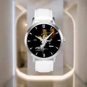 HRMI Cherub Official HellRazah Music Inc Designer Mens Watch Leather Band HeavenRazah Merch Graphics by SmuveMassBeatz