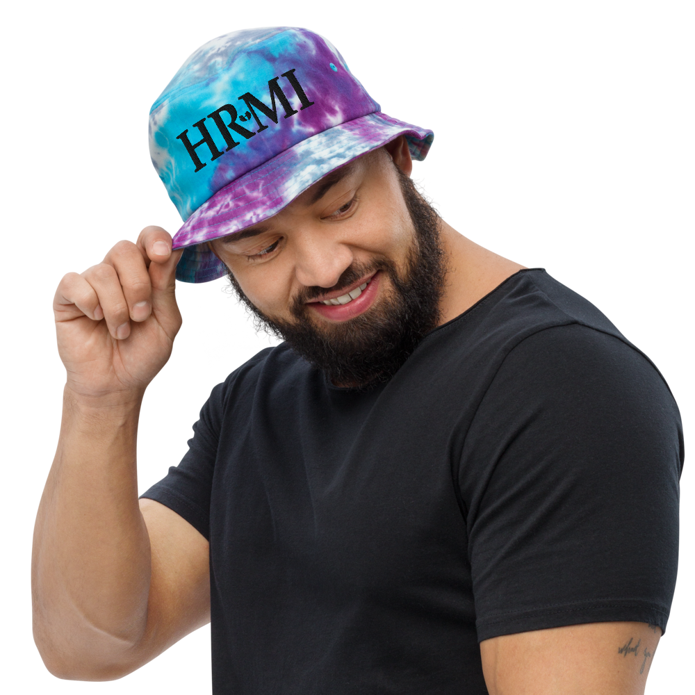 HRMI Embroidered Tie-dye Bucket Hat