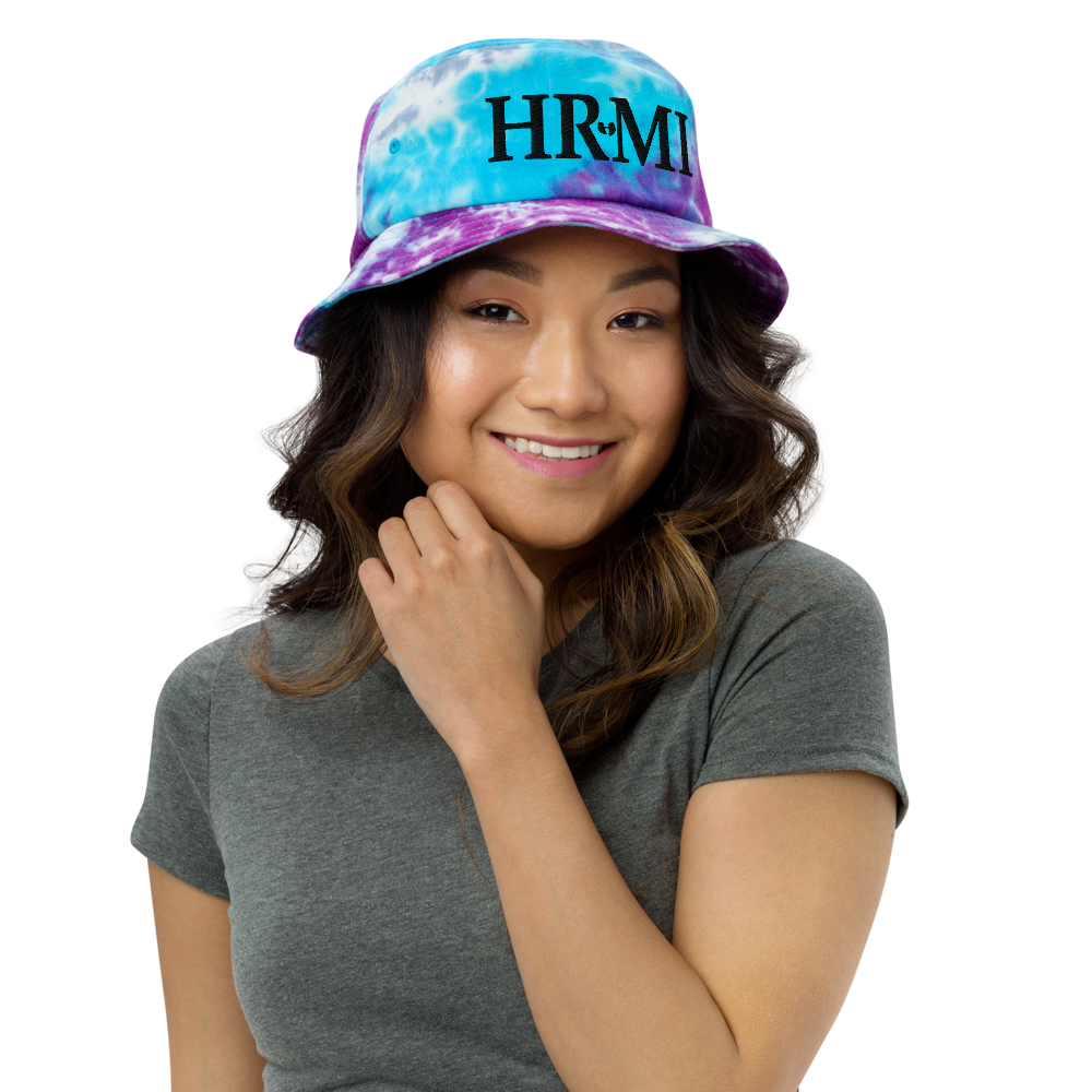 HRMI Embroidered Tie-dye Bucket Hat