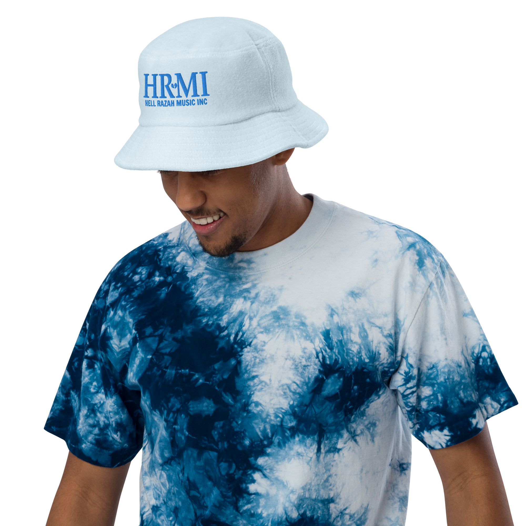 HRMI Embroidered Unstructured Terry Cloth Bucket Hat