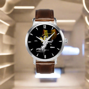 HRMI Cherub Official HellRazah Music Inc Designer Mens Watch Leather Band HeavenRazah Merch Graphics by SmuveMassBeatz